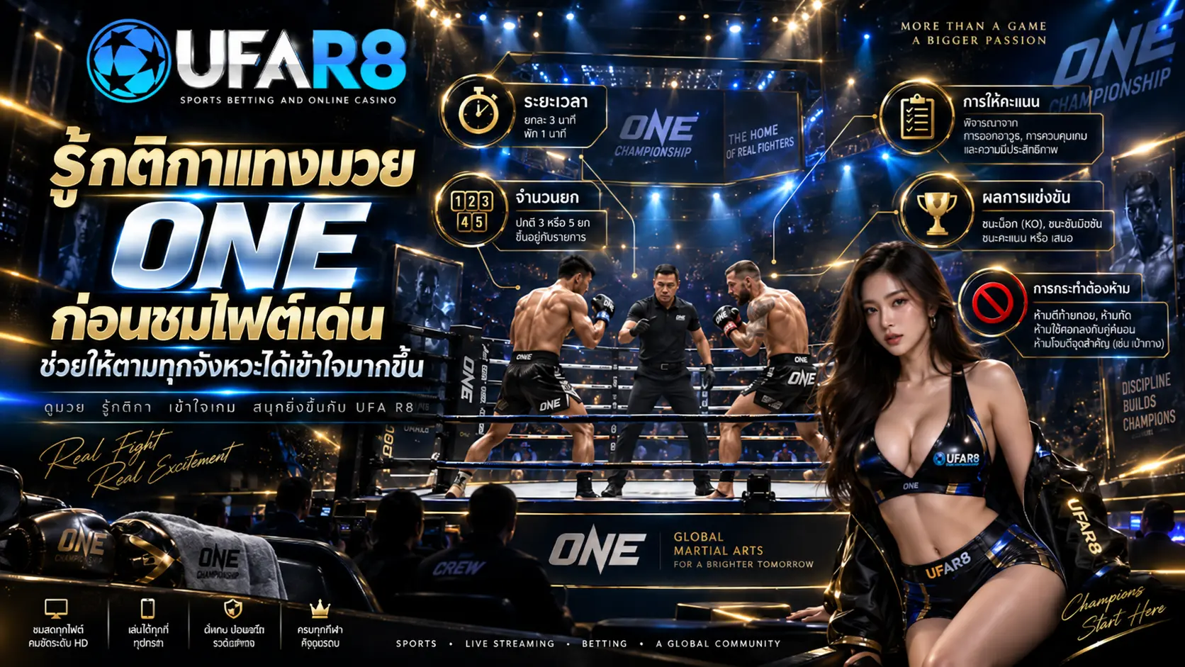 รู้กติกาแทงมวย ONE ก่อนชมไฟต์เด่น ช่วยให้ตามทุกจังหวะได้เข้าใจมากขึ้น
